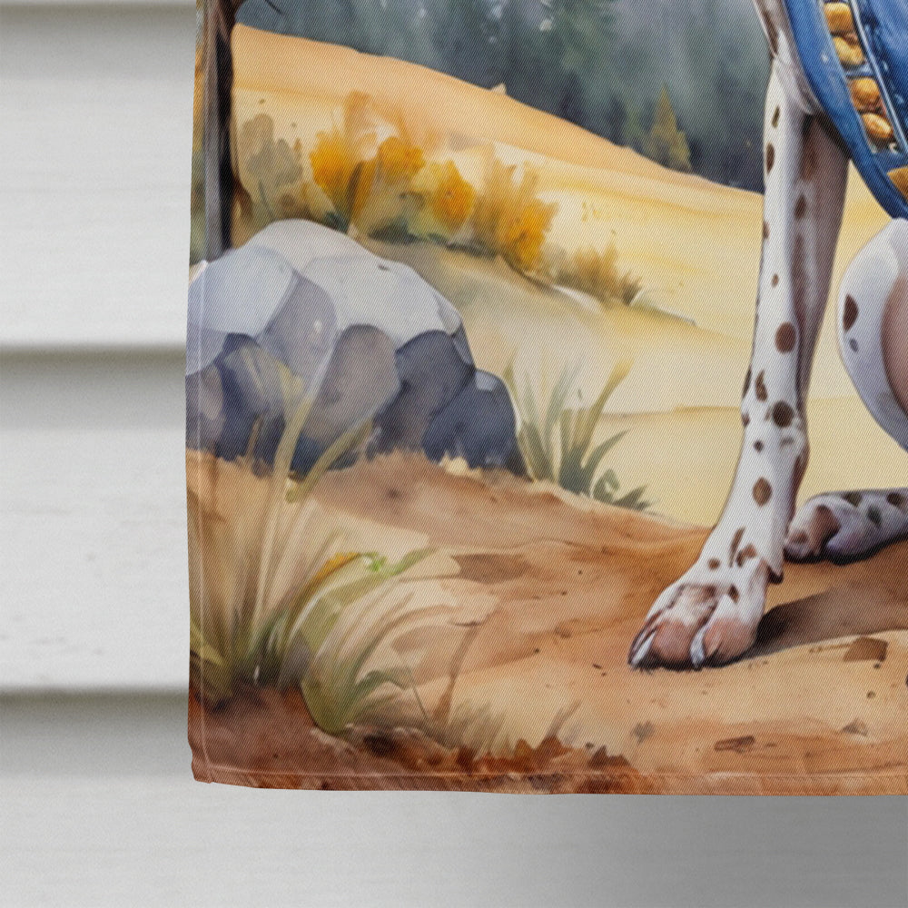 German Shorthaired Pointer Cowboy Welcome House Flag