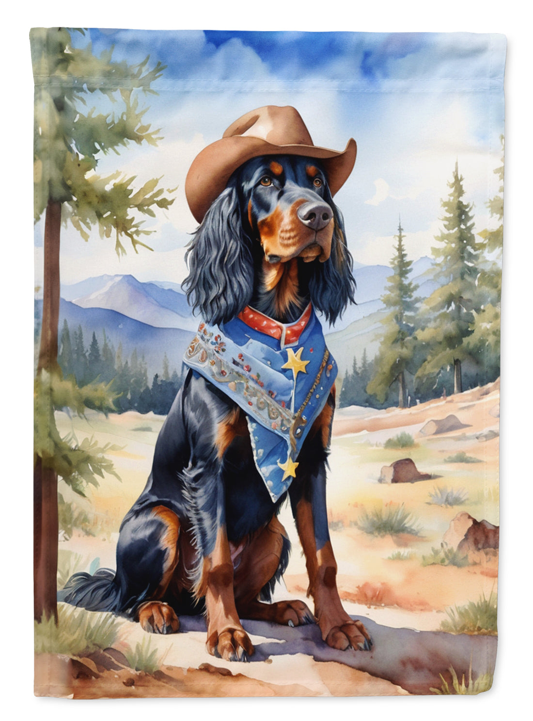 Buy this Gordon Setter Cowboy Welcome Garden Flag