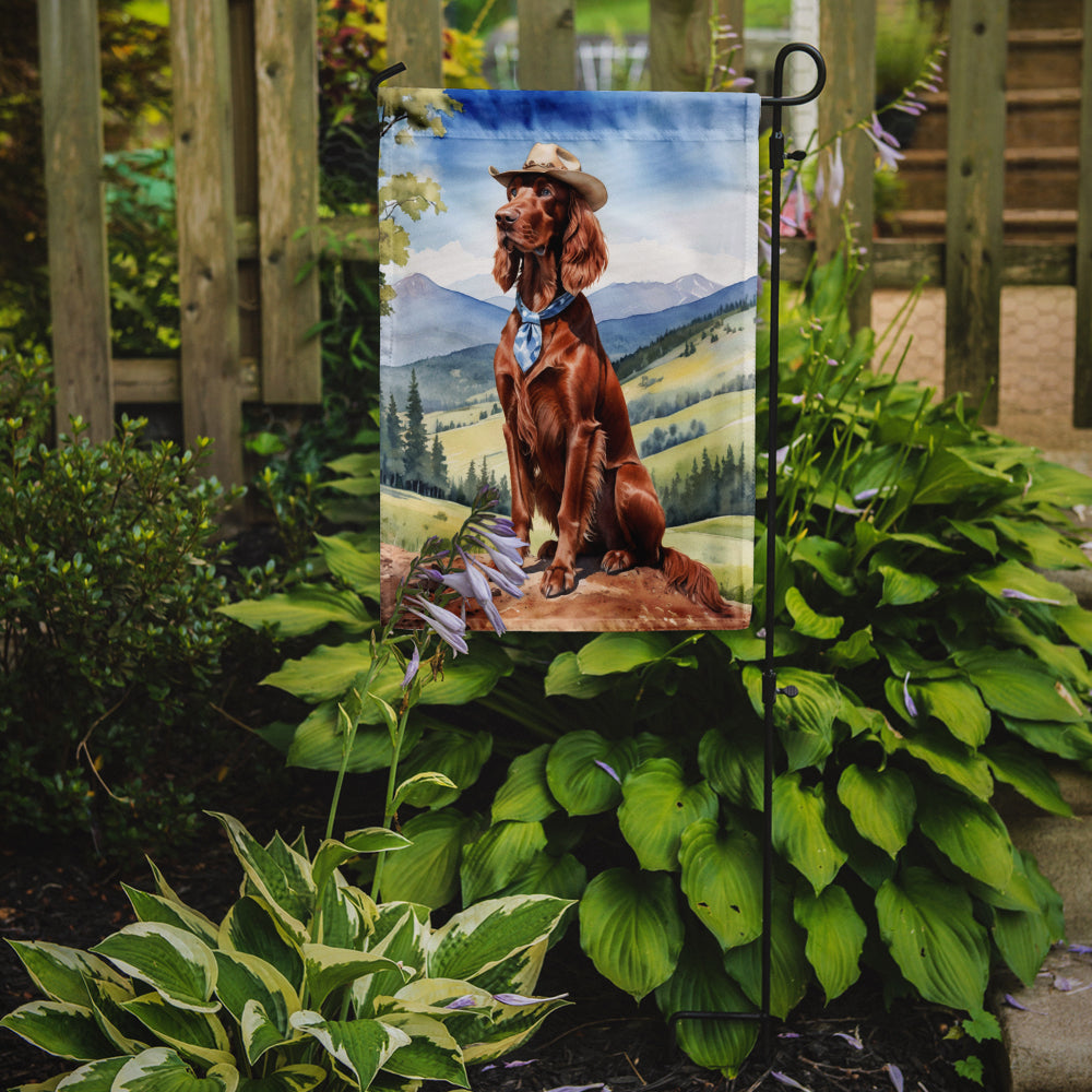 Irish Setter Cowboy Welcome Garden Flag