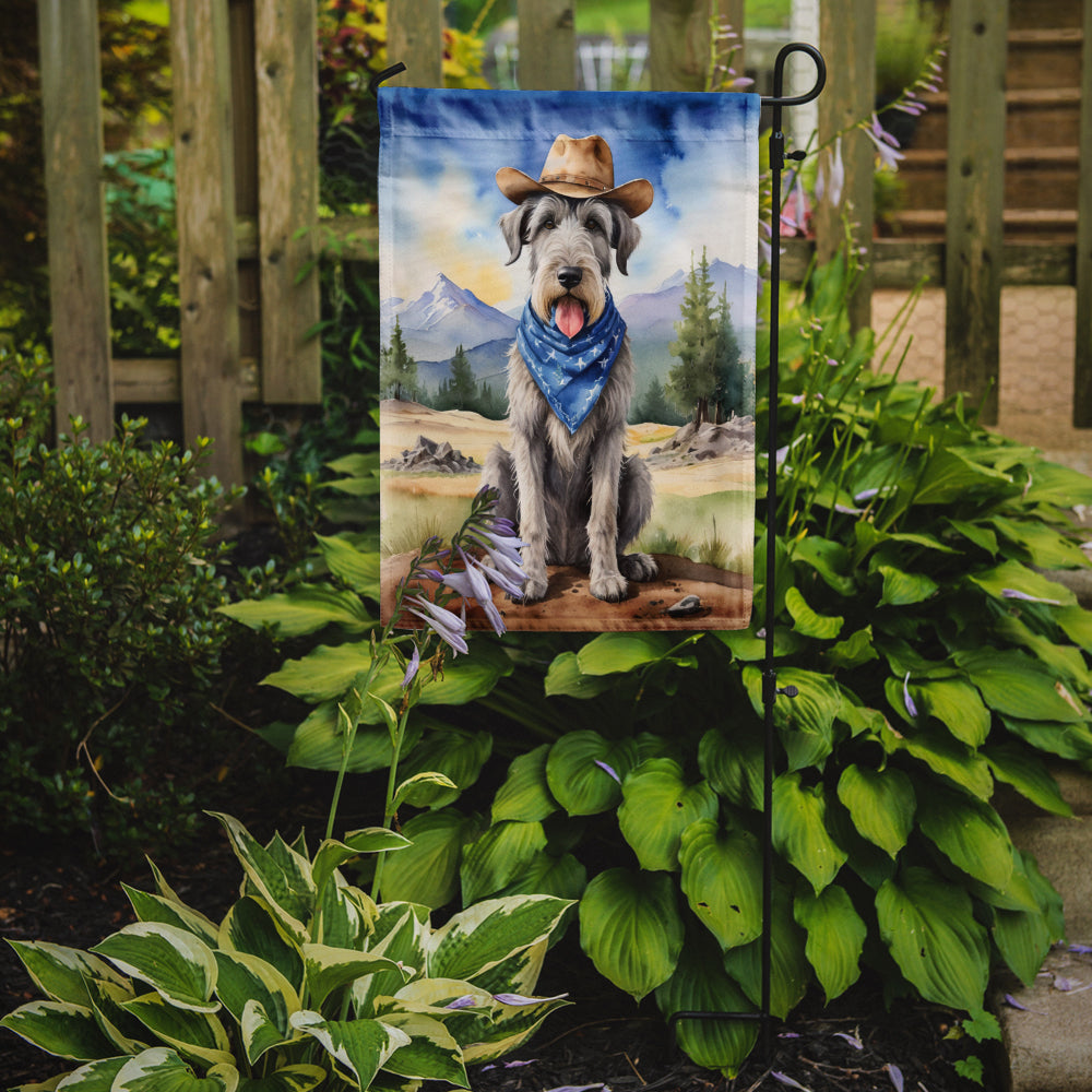 Irish Wolfhound Cowboy Welcome Garden Flag