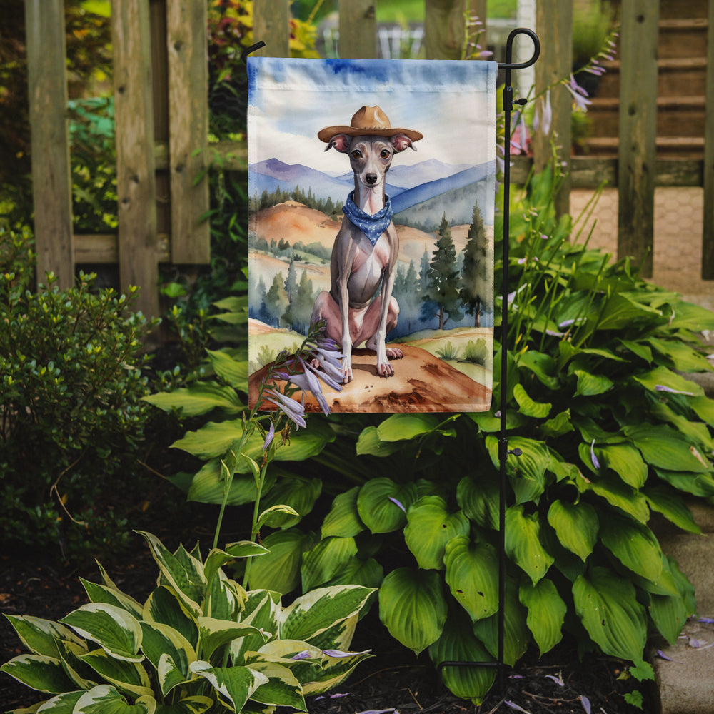 Italian Greyhound Cowboy Welcome Garden Flag
