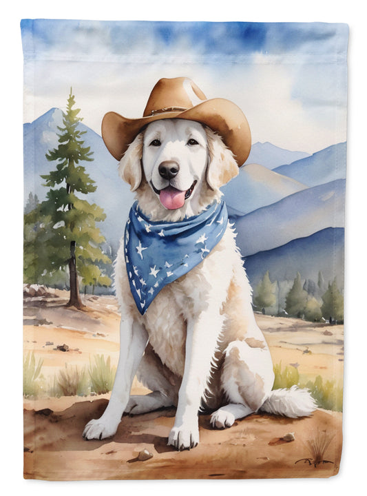 Buy this Kuvasz Cowboy Welcome House Flag