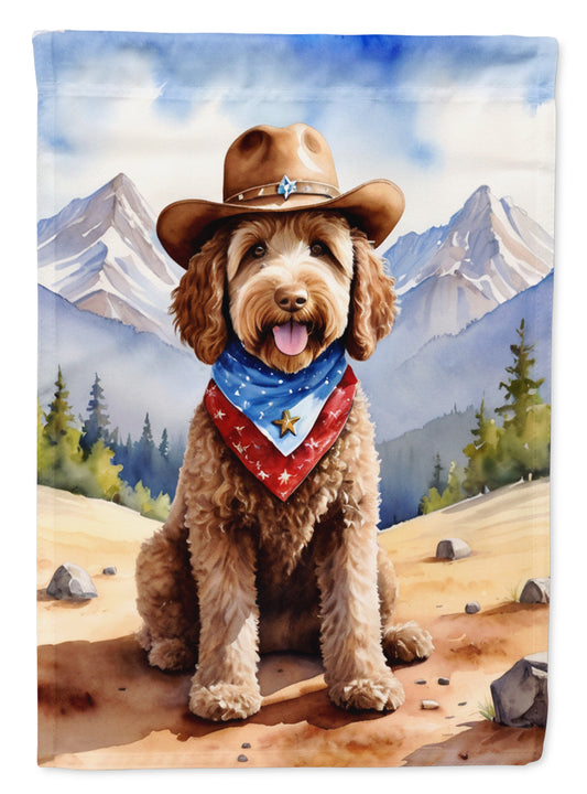 Buy this Labradoodle Cowboy Welcome House Flag