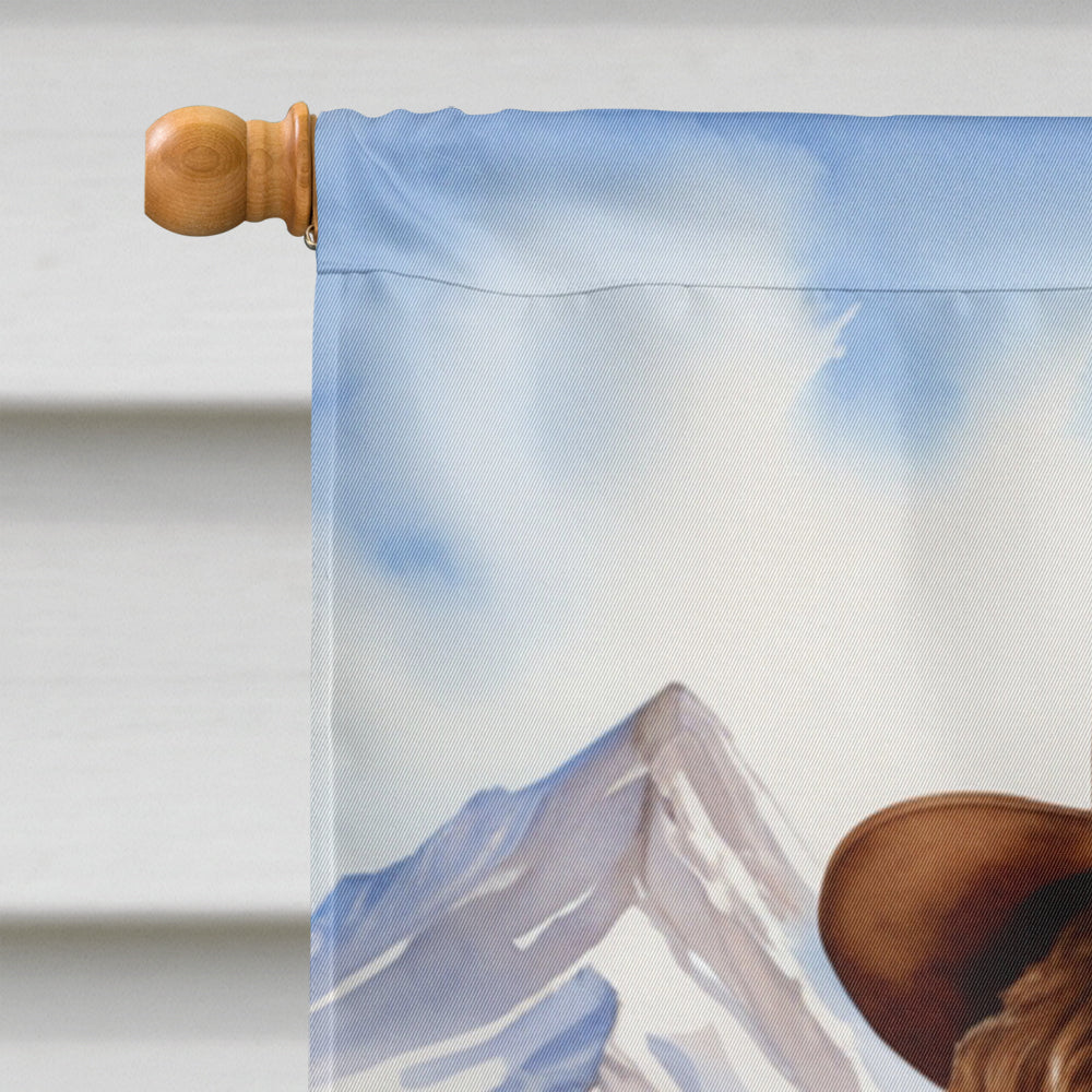 Labradoodle Cowboy Welcome House Flag