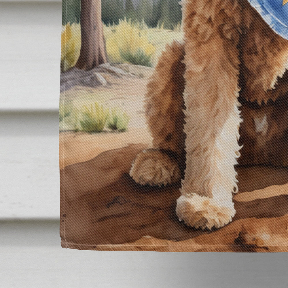 Labradoodle Cowboy Welcome House Flag