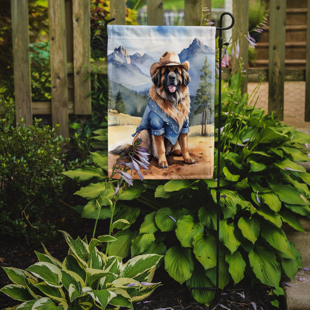 Leonberger Cowboy Welcome Garden Flag