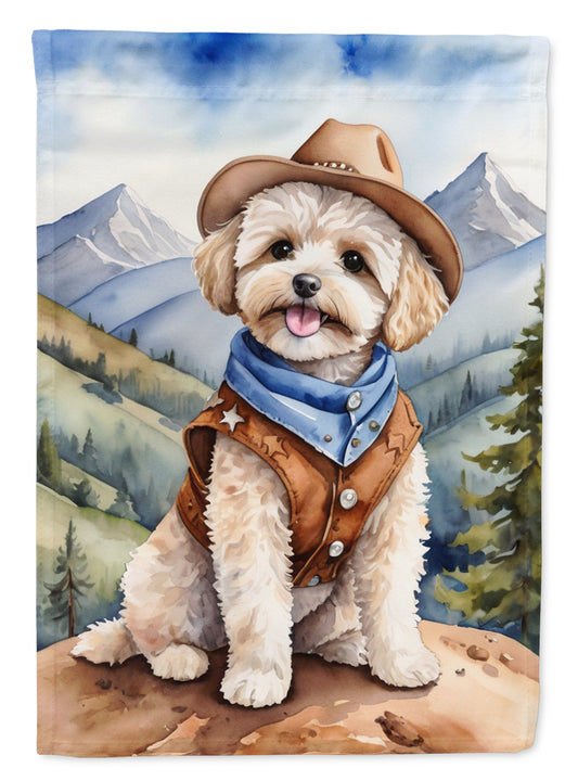 Buy this Maltipoo Cowboy Welcome Garden Flag