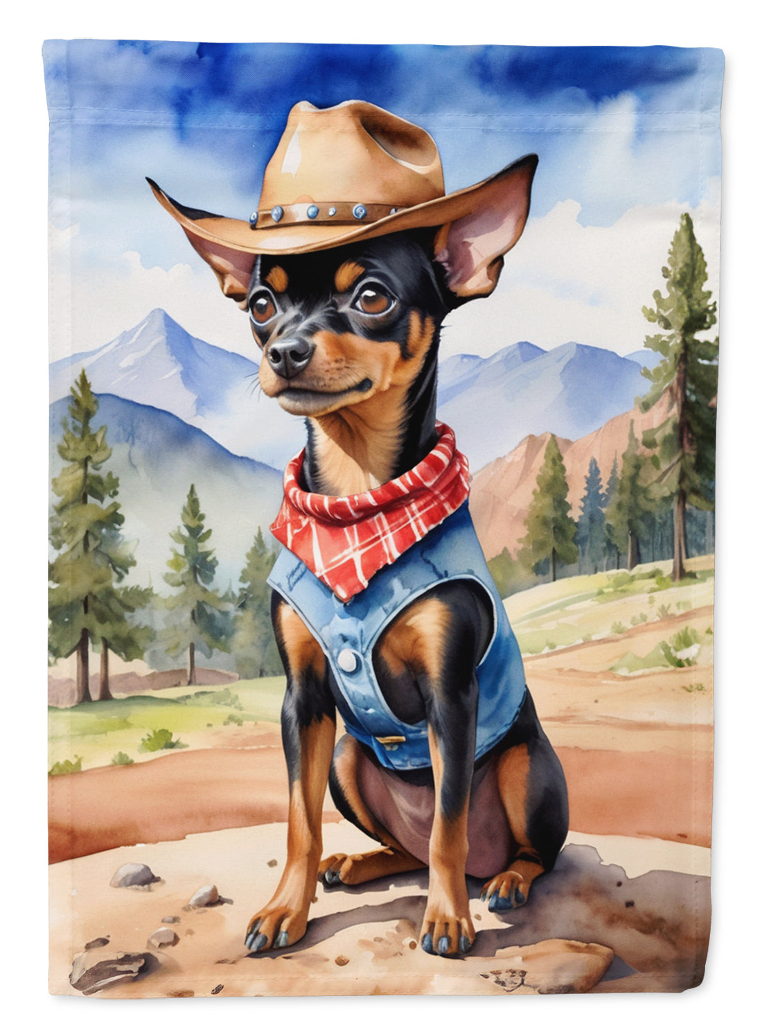 Buy this Miniature Pinscher Cowboy Welcome Garden Flag