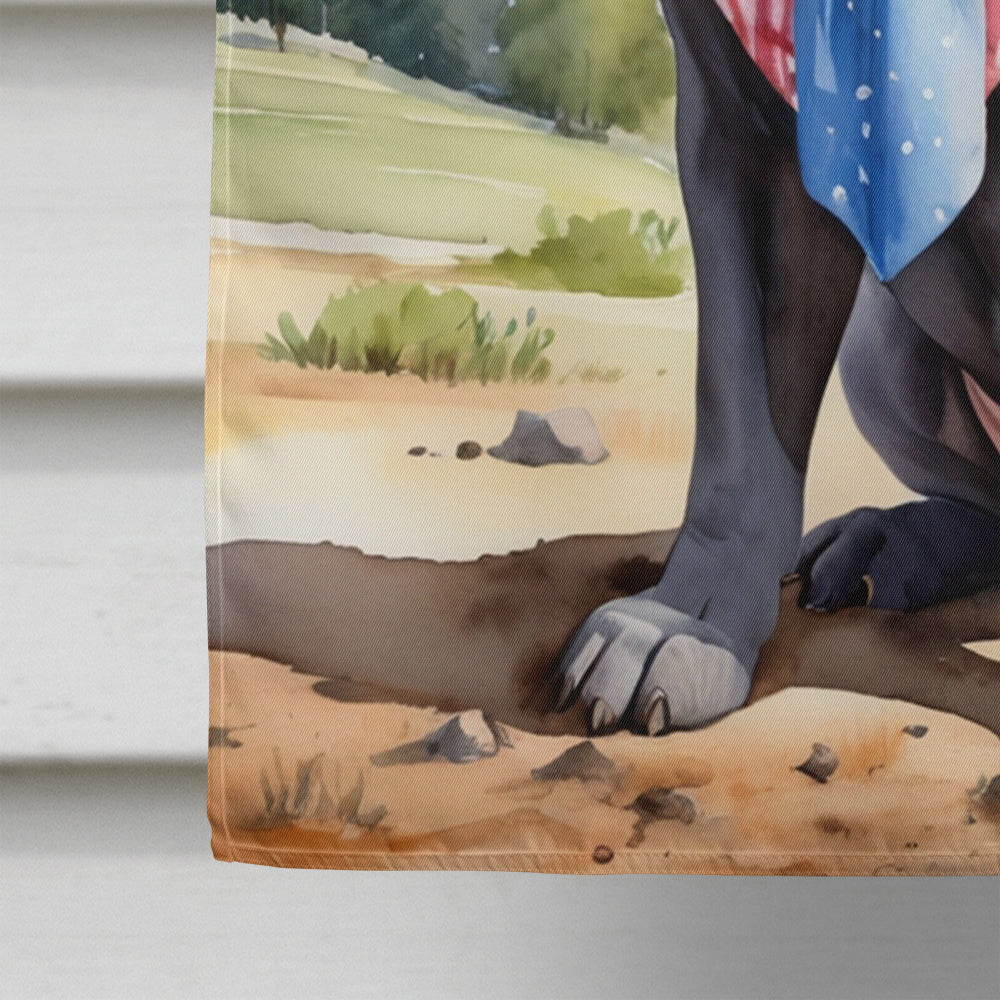 Neapolitan Mastiff Cowboy Welcome House Flag