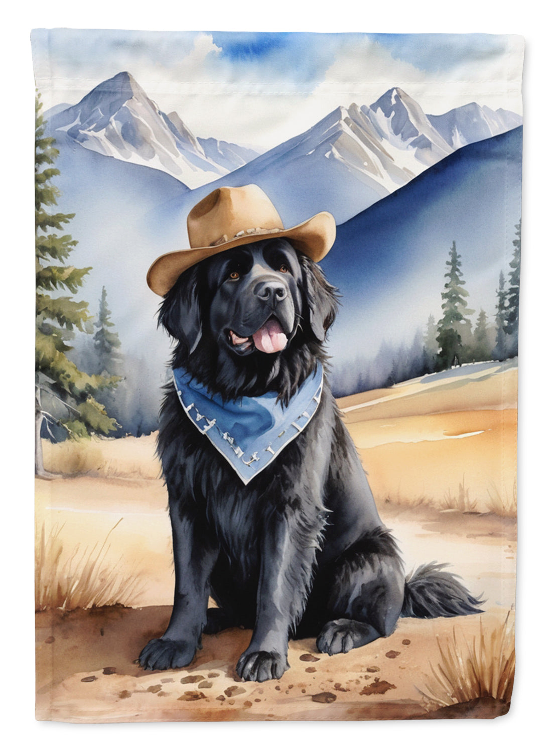 Buy this Newfoundland Cowboy Welcome Garden Flag