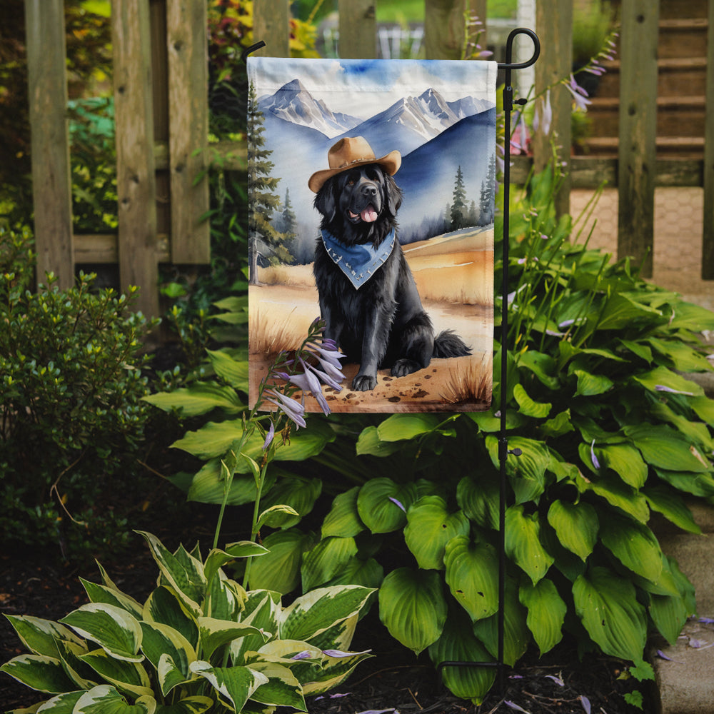 Newfoundland Cowboy Welcome Garden Flag