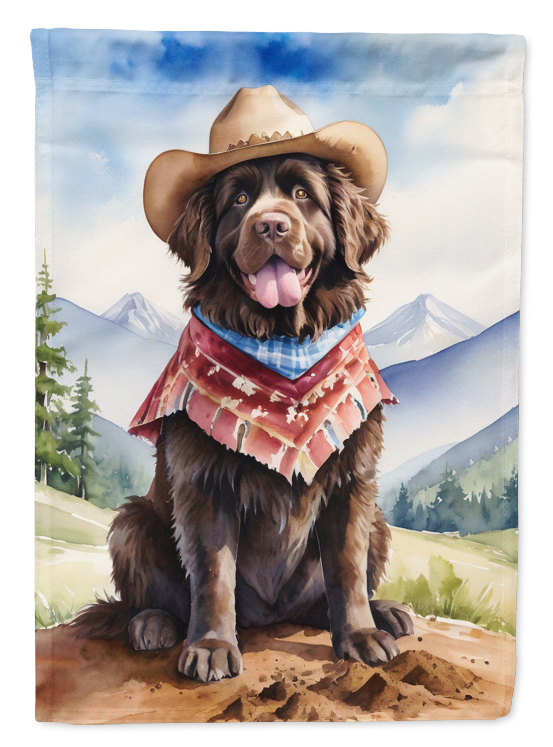Buy this Newfoundland Cowboy Welcome Garden Flag