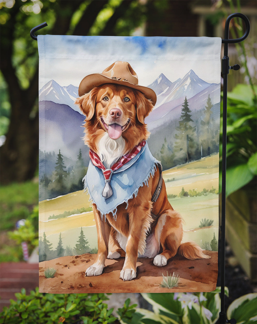 Nova Scotia Duck Tolling Retriever Cowboy Welcome Garden Flag