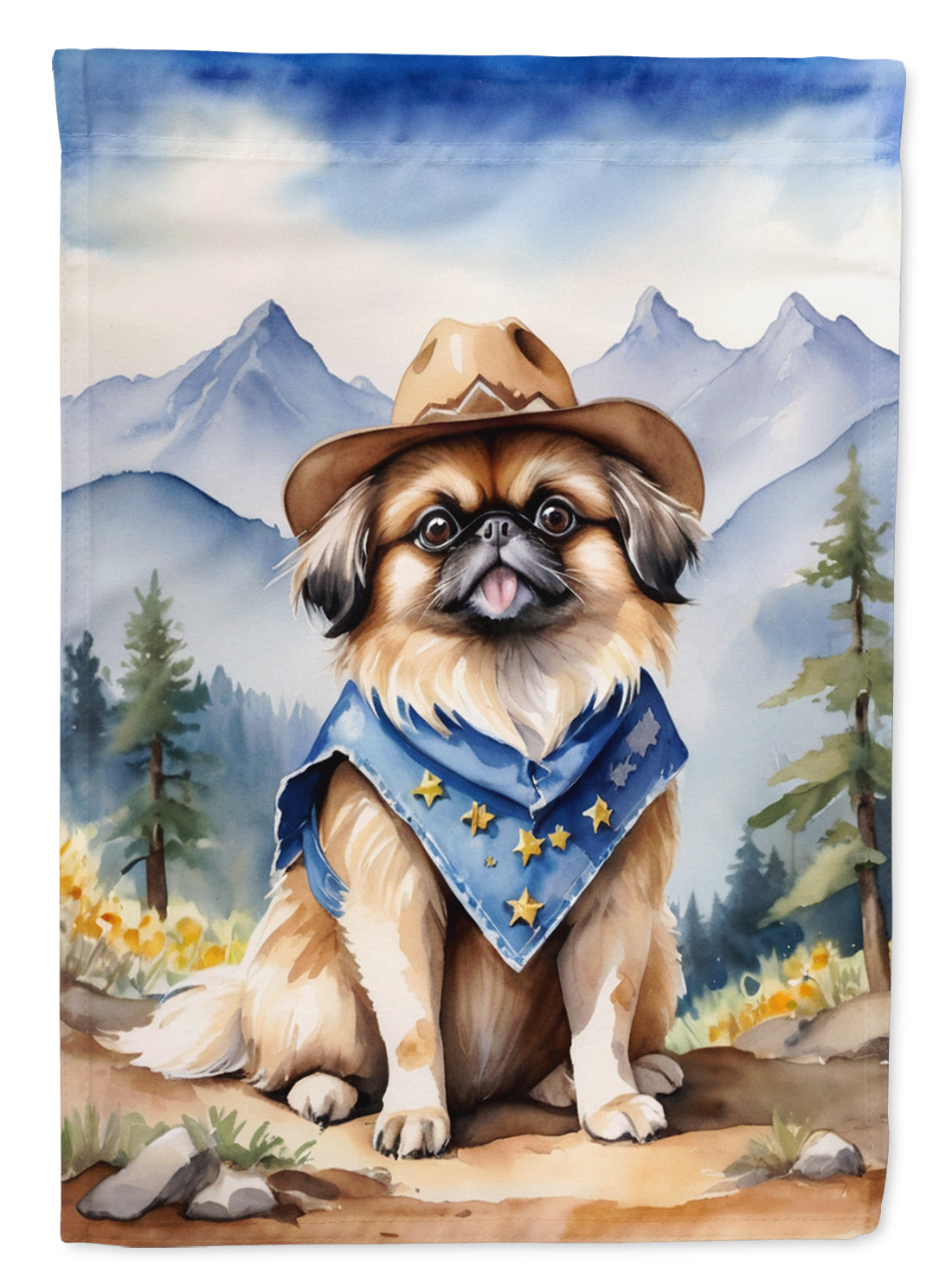 Buy this Pekingese Cowboy Welcome Garden Flag