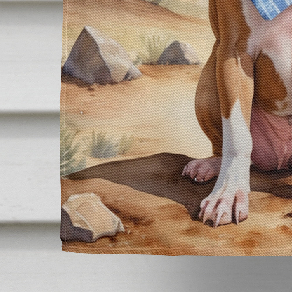 Pit Bull Terrier Cowboy Welcome House Flag