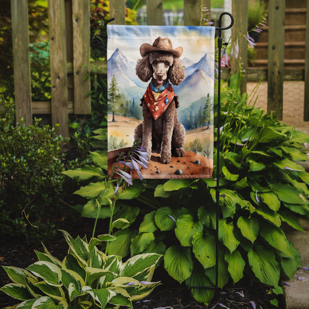 Poodle Cowboy Welcome Garden Flag