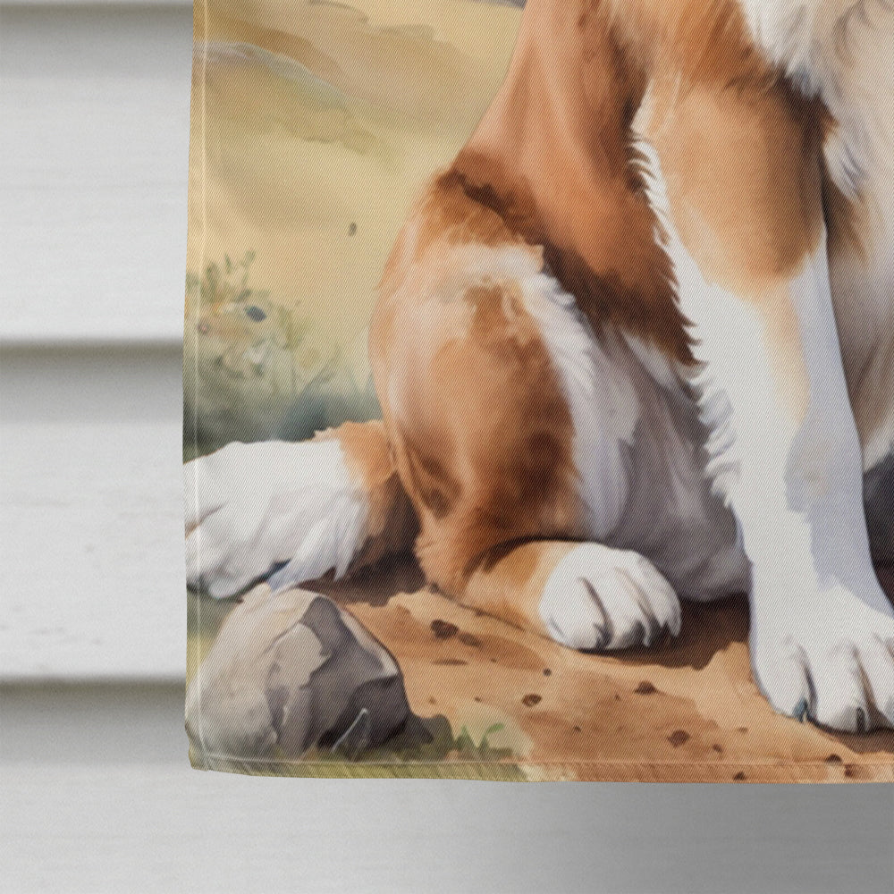 Saint Bernard Cowboy Welcome House Flag