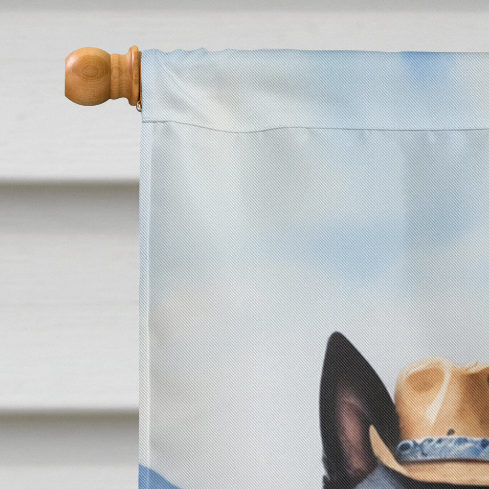 Schipperke Cowboy Welcome House Flag