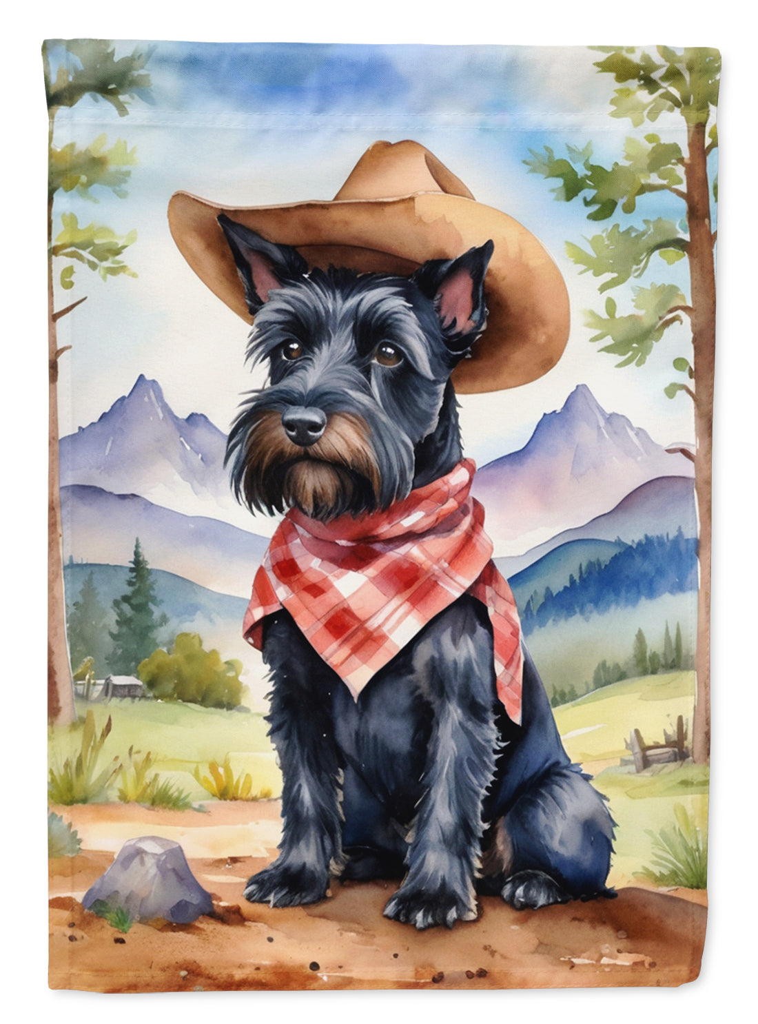 Buy this Scottish Terrier Cowboy Welcome Garden Flag