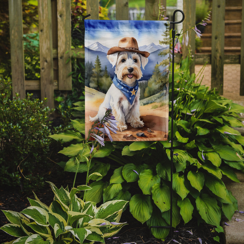 Sealyham Terrier Cowboy Welcome Garden Flag