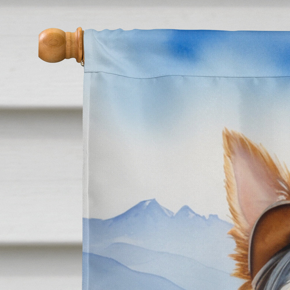 Silky Terrier Cowboy Welcome House Flag