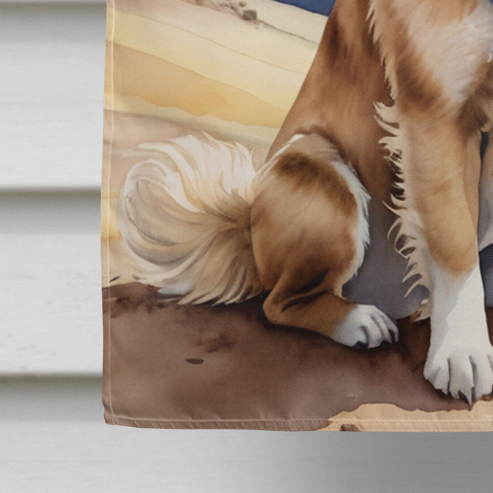 Tibetan Spaniel Cowboy Welcome House Flag