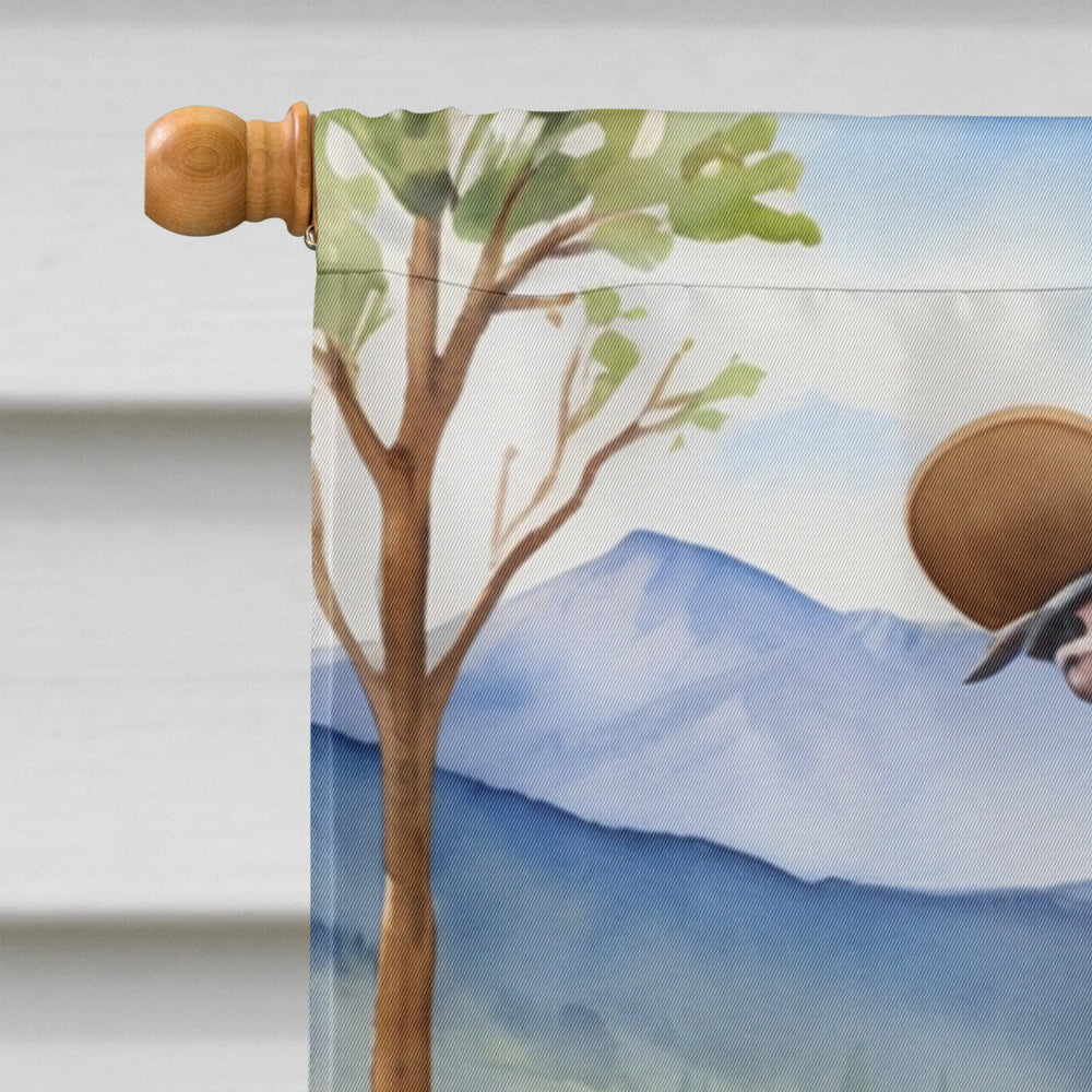 Whippet Cowboy Welcome House Flag