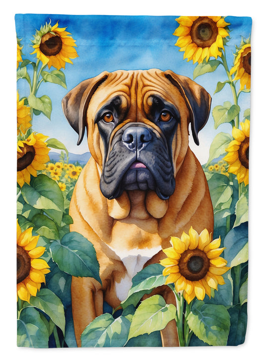 Buy this Bullmastiff in Sunflowers Garden Flag