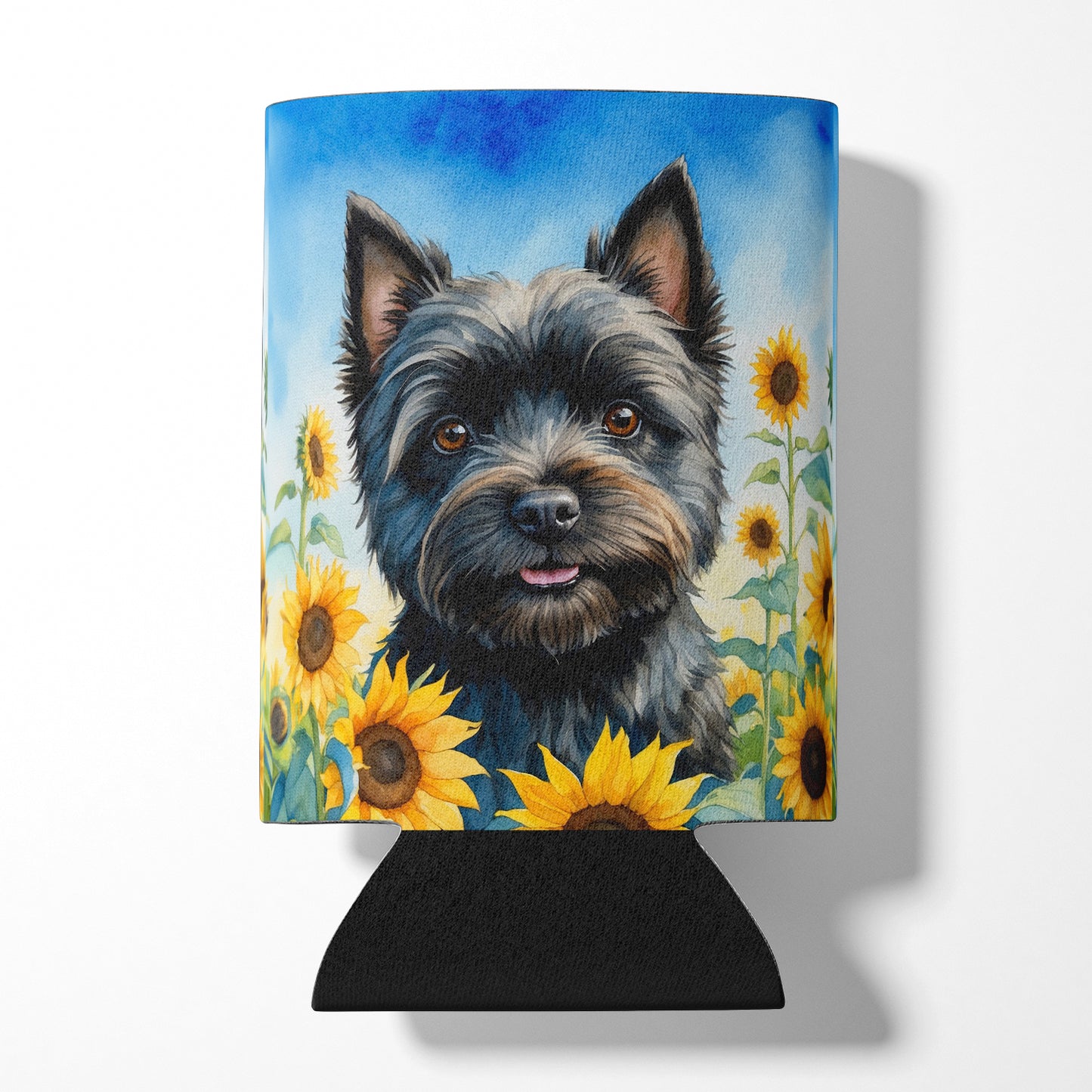 Buy this Cairn Terrier in Sunflowers Can or Bottle Hugger