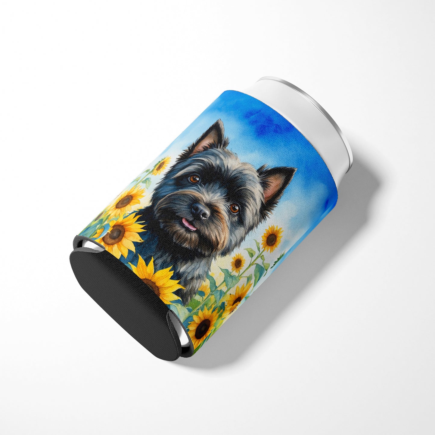 Cairn Terrier in Sunflowers Can or Bottle Hugger