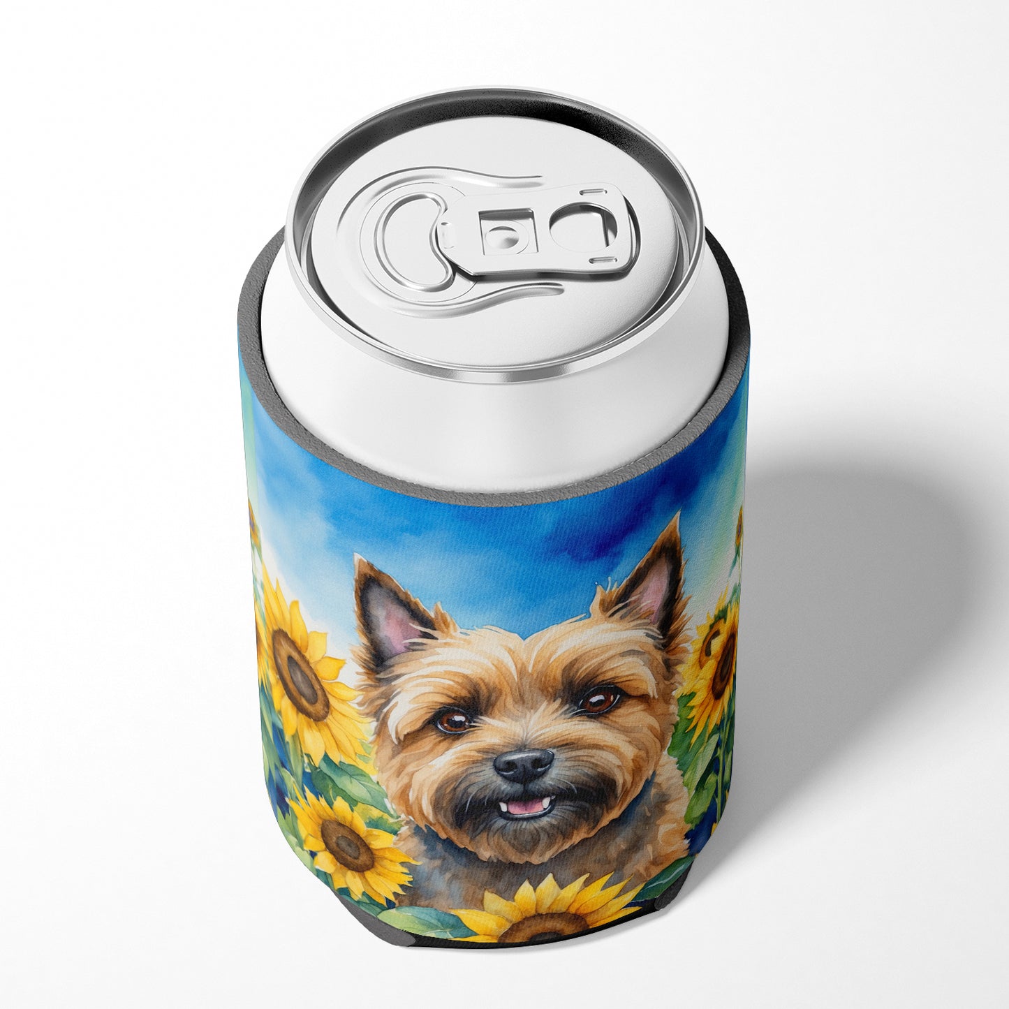 Cairn Terrier in Sunflowers Can or Bottle Hugger