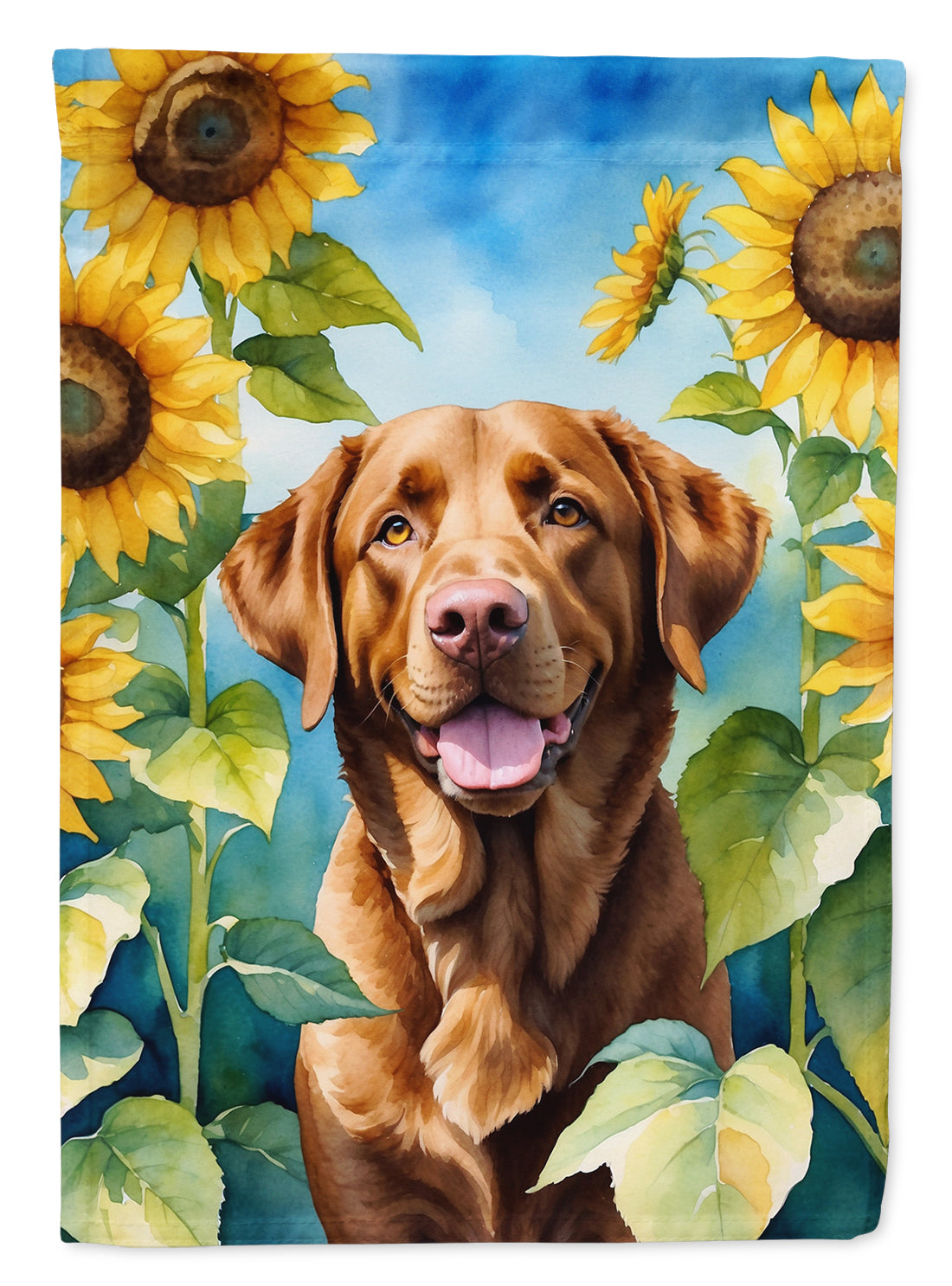 Buy this Chesapeake Bay Retriever in Sunflowers Garden Flag