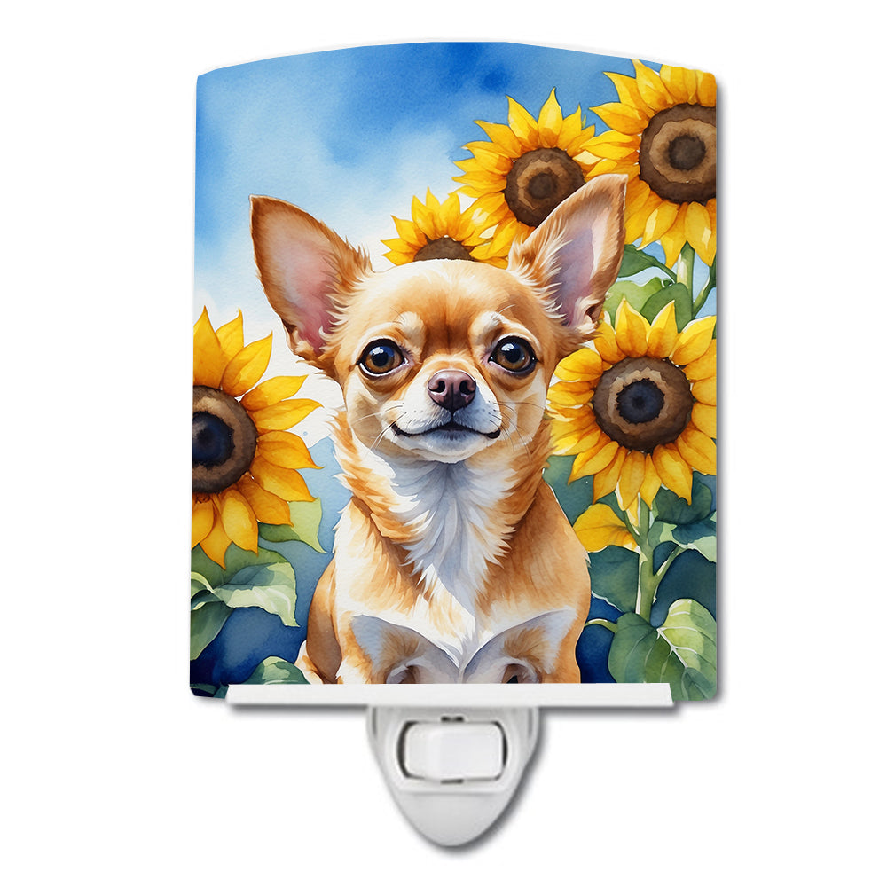 Buy this Chihuahua in Sunflowers Ceramic Night Light