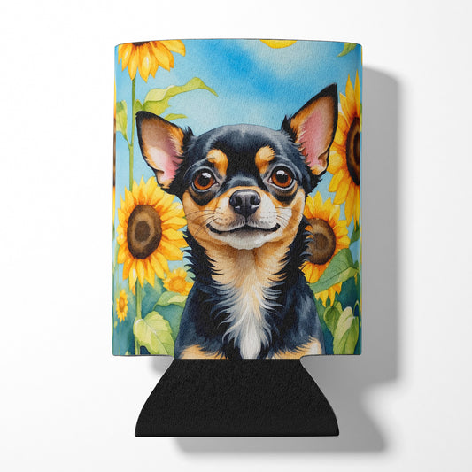 Buy this Chihuahua in Sunflowers Can or Bottle Hugger