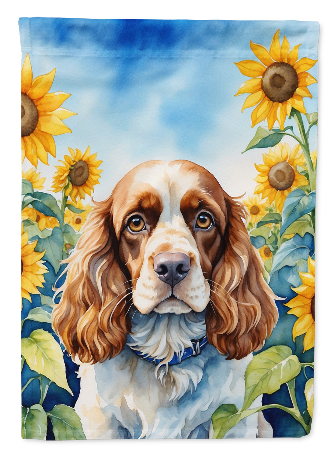 Buy this Cocker Spaniel in Sunflowers House Flag