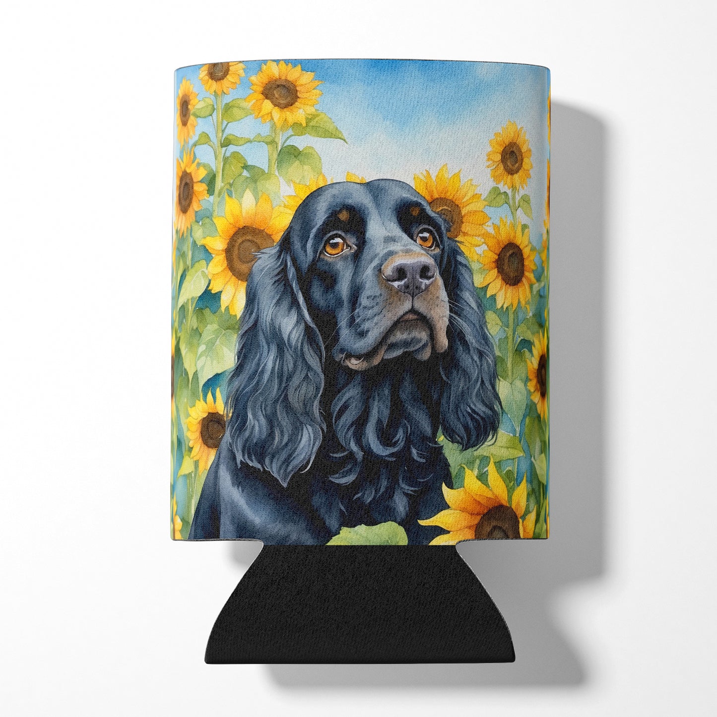 Buy this Cocker Spaniel in Sunflowers Can or Bottle Hugger