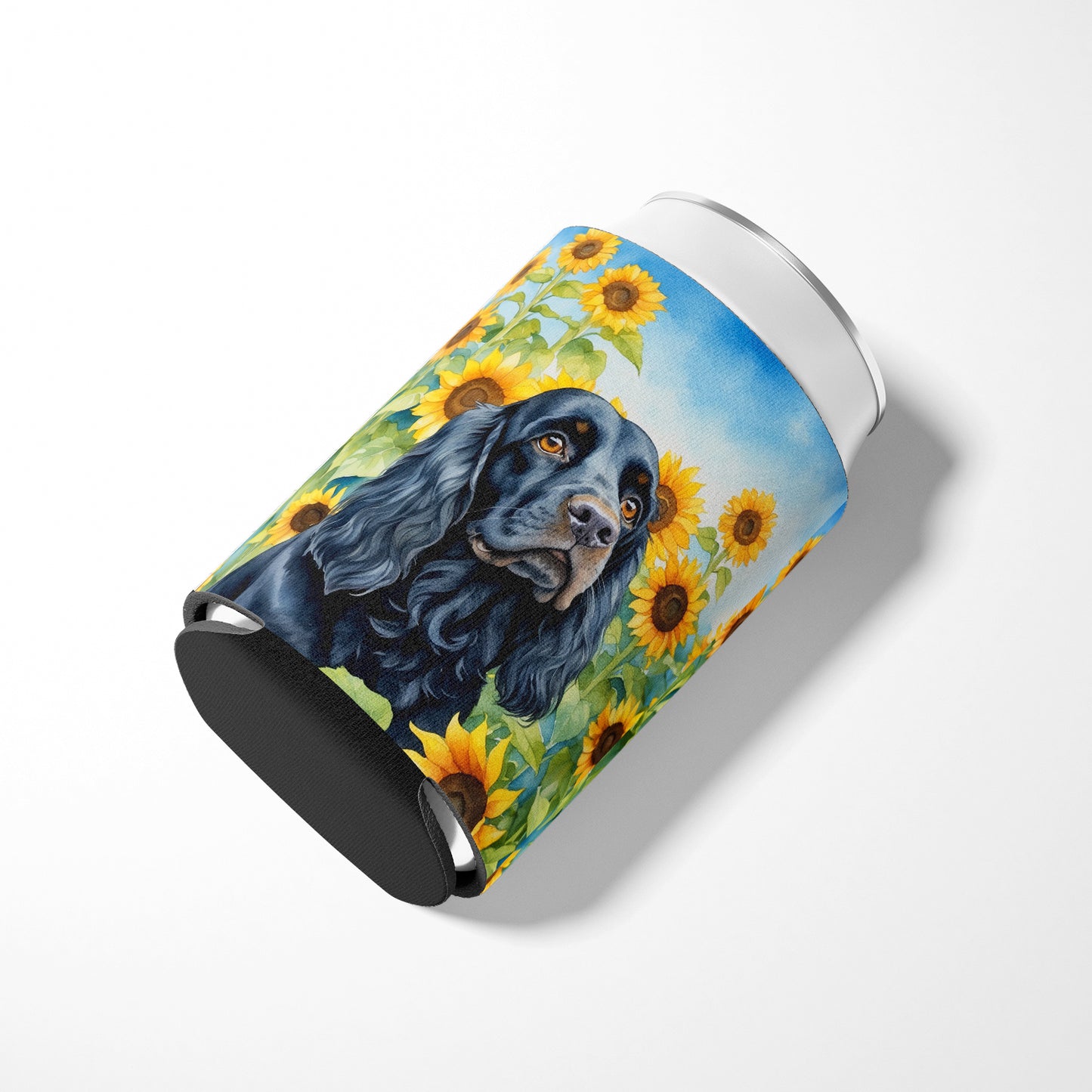 Cocker Spaniel in Sunflowers Can or Bottle Hugger