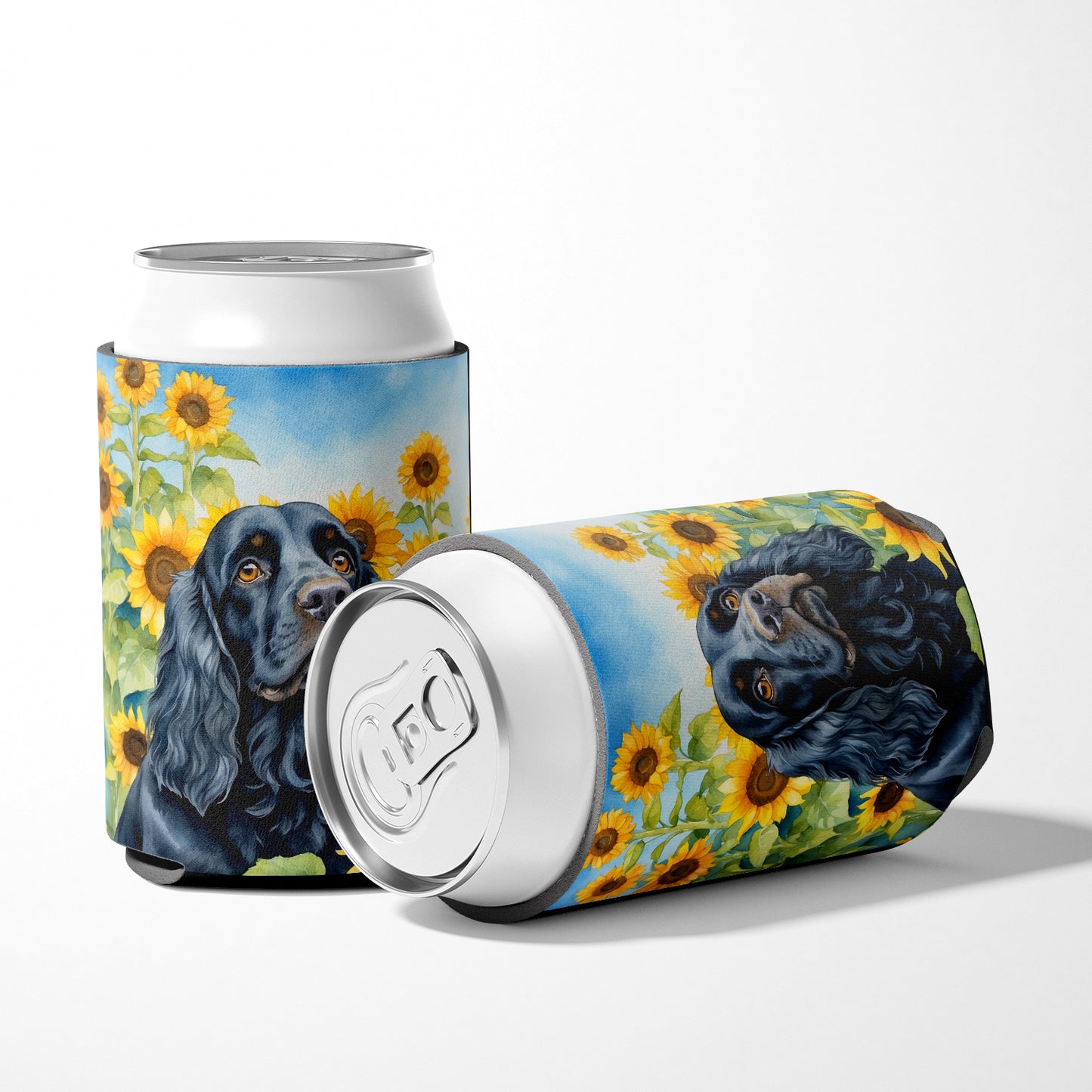 Cocker Spaniel in Sunflowers Can or Bottle Hugger