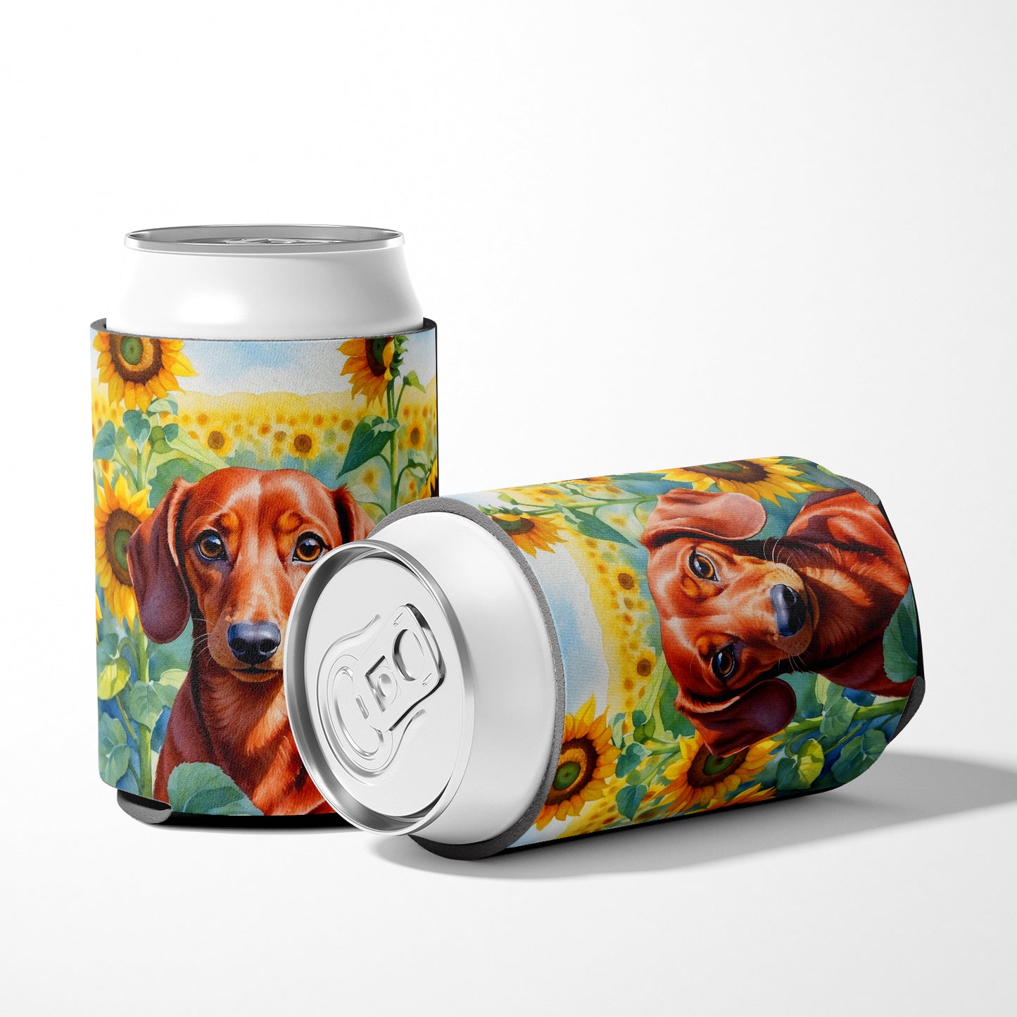 Dachshund in Sunflowers Can or Bottle Hugger