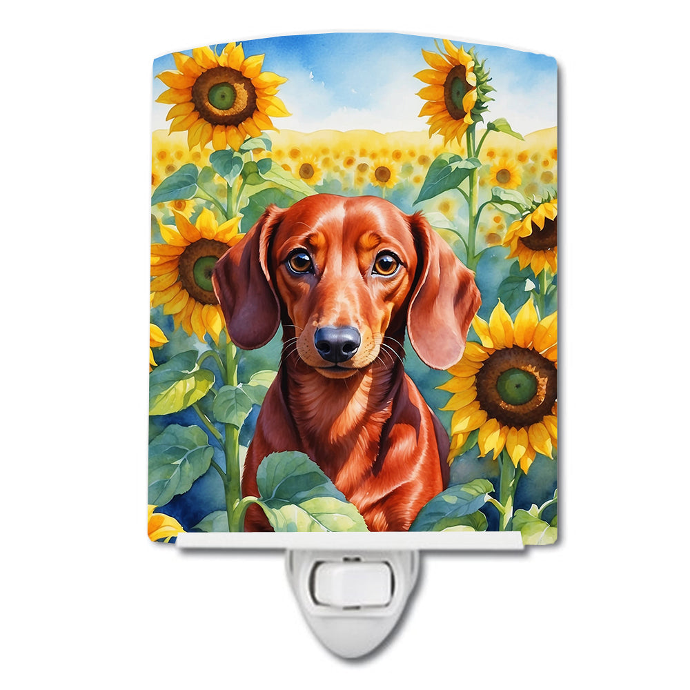 Buy this Dachshund in Sunflowers Ceramic Night Light