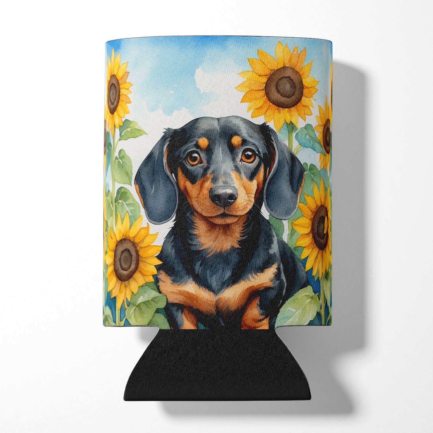 Buy this Dachshund in Sunflowers Can or Bottle Hugger