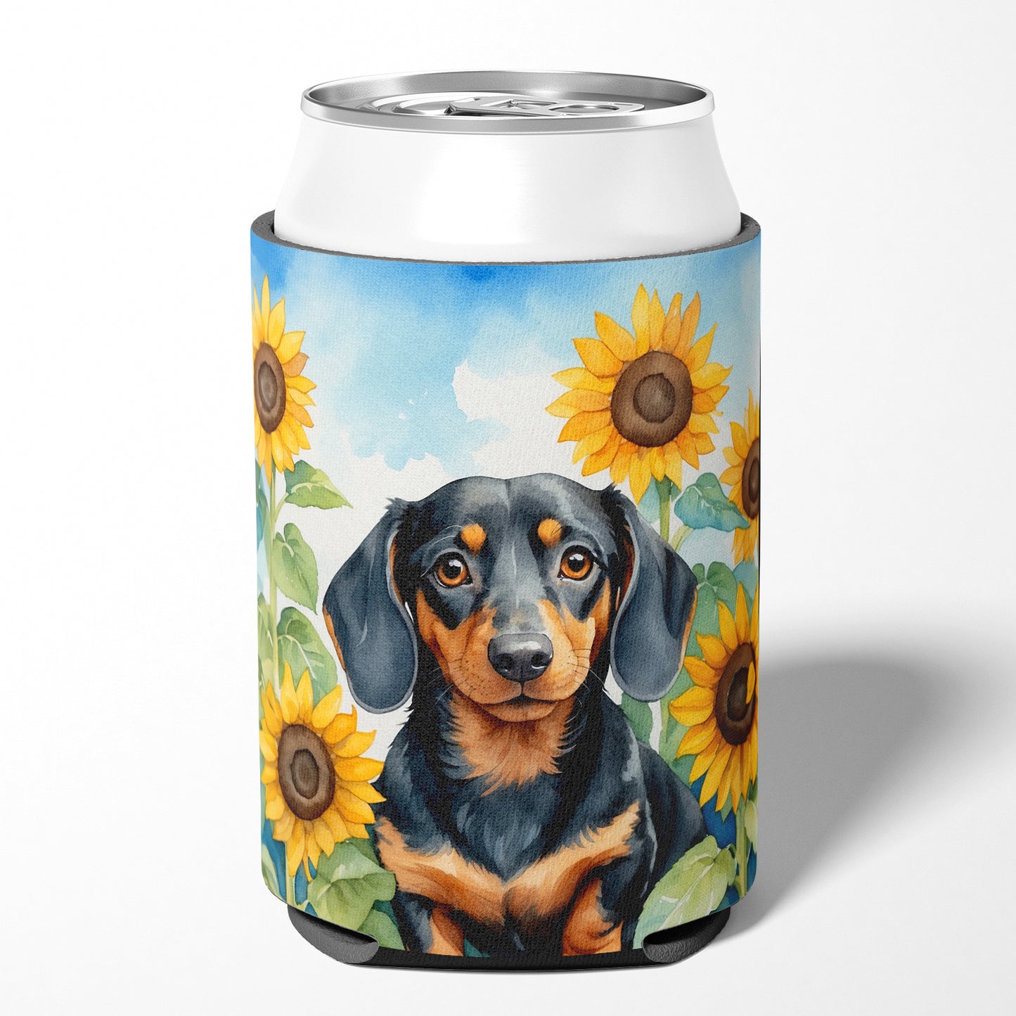 Dachshund in Sunflowers Can or Bottle Hugger