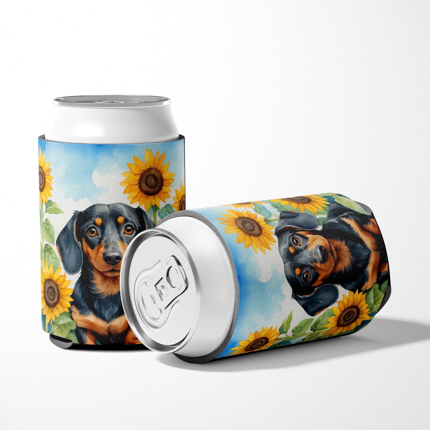 Dachshund in Sunflowers Can or Bottle Hugger