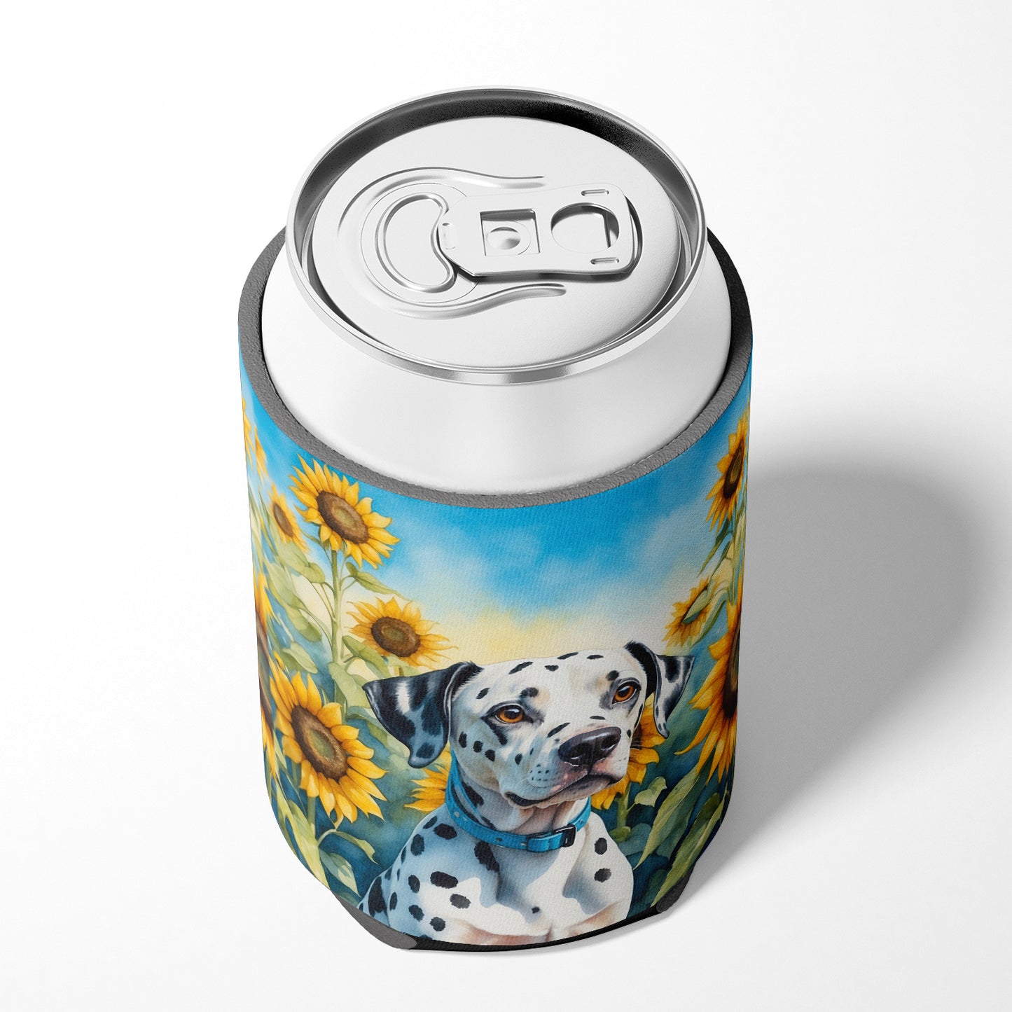 Dalmatian in Sunflowers Can or Bottle Hugger