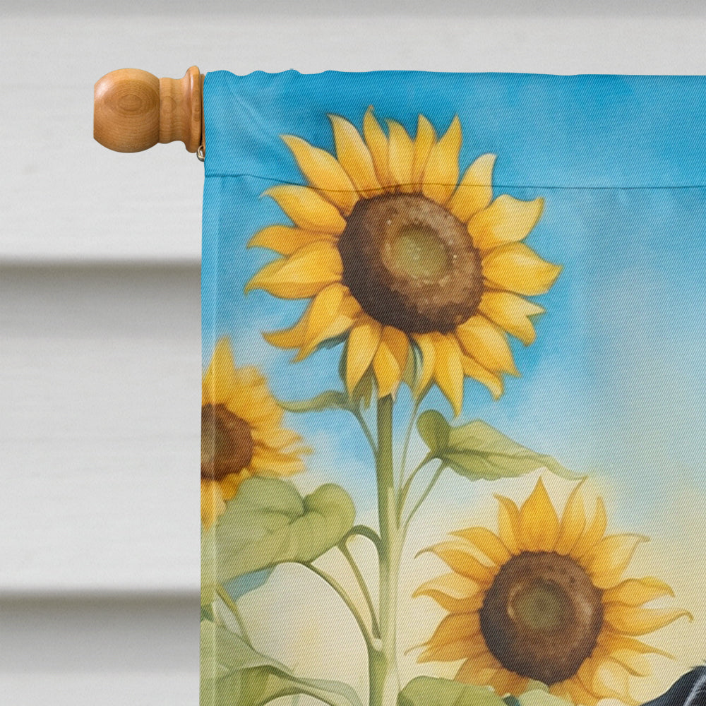 Dalmatian in Sunflowers House Flag