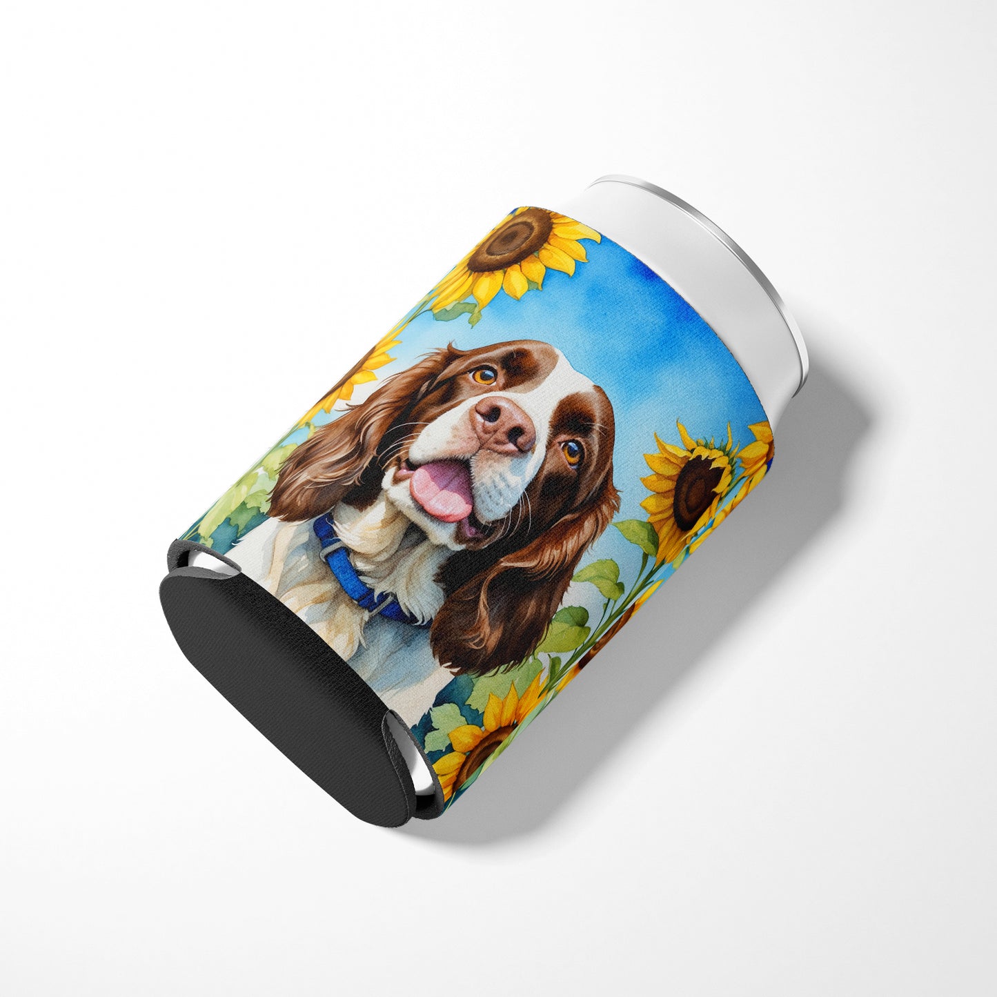 English Springer Spaniel in Sunflowers Can or Bottle Hugger