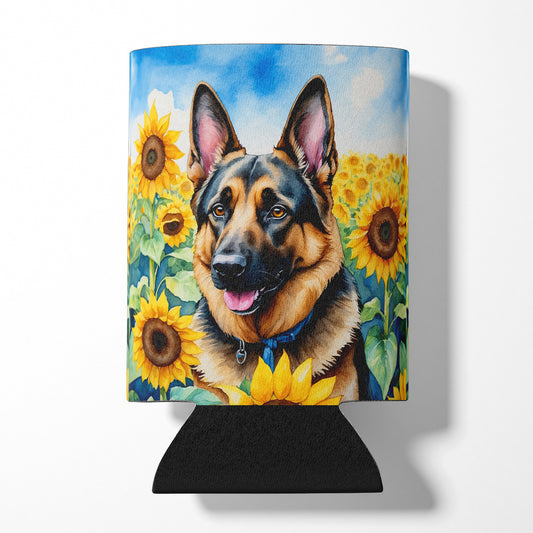 Buy this German Shepherd in Sunflowers Can or Bottle Hugger