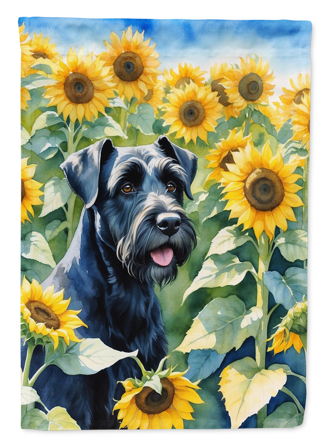 Buy this Giant Schnauzer in Sunflowers Garden Flag