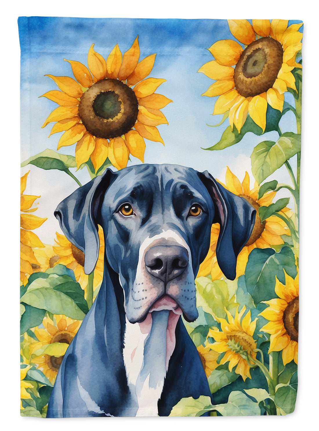 Buy this Great Dane in Sunflowers House Flag