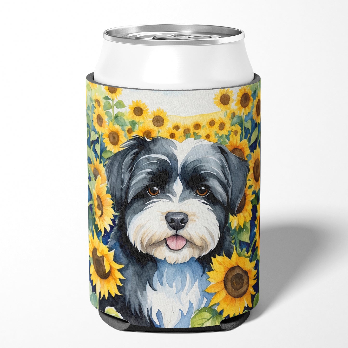 Havanese in Sunflowers Can or Bottle Hugger